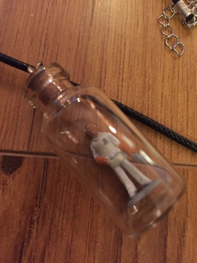 Star Wars Inspired Bottle Necklace - Admeral Ackbar Fan Art
