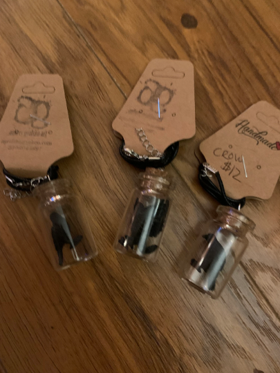 Murder of Crows Bottle Necklaces