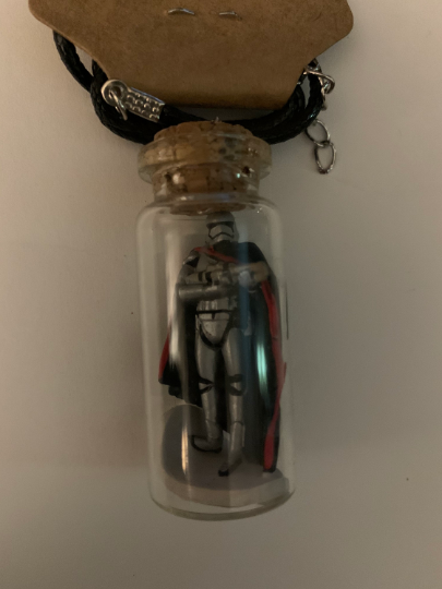 Star Wars Inspired Bottle Necklace - Captain Phasma Fan Art