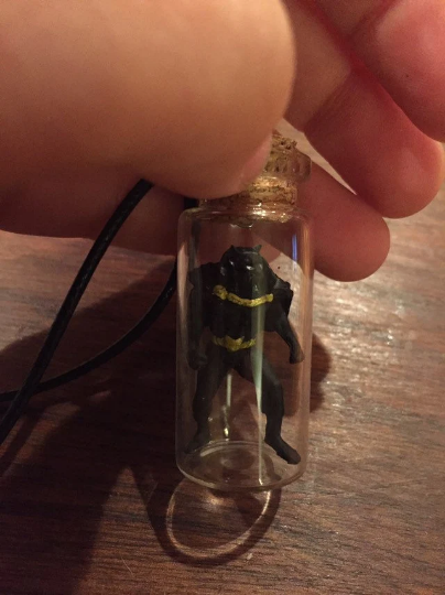 Marvel Inspired Avenger Bottle Necklace - Black Panther Fan Art