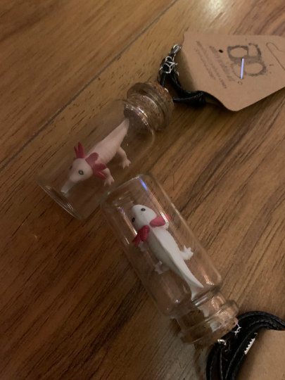 Axolotl Bottle Necklaces