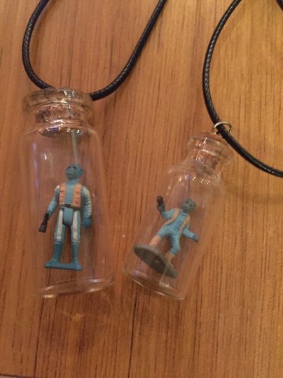 Star Wars Inspired Bottle Necklace - Greedo Fan Art