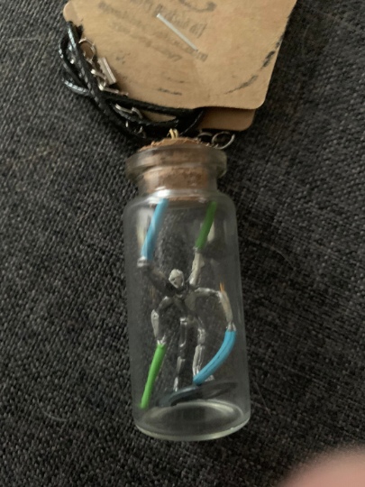 Star Wars Inspired Bottle Necklace - GRIEVOUS INVISIBLE Fan Art