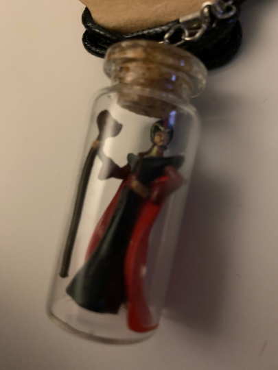 Disney Aladin Inspired Bottle Necklace - Jafar Fan Art
