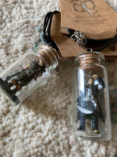 Movie Inspired Lord of the Rings Bottle Necklace - Tolkien Fan Art