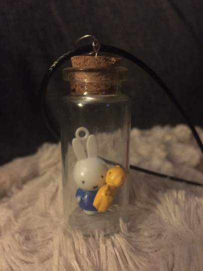 Dick Bruna Inspired Bottle Necklace - Miffy Fan Art