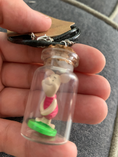 Disney Winnie the Pooh Inspired Bottle Necklace - Piglet Fan Art