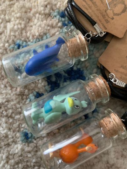 Video Game Pokemon Inspired Bottle Necklace - Fan Art
