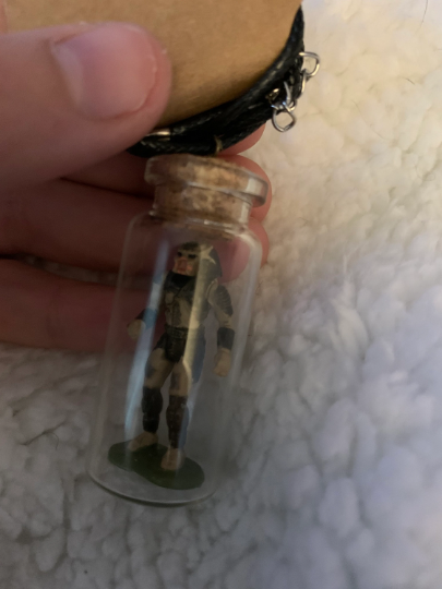 Movie Inspired Predator Bottle Necklace - Predator Fan Art