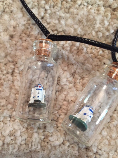 Star Wars Inspired Bottle Necklace - R2D2 Fan Art