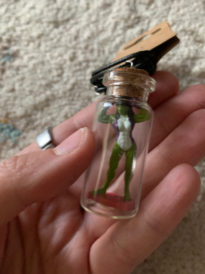 Marvel Inspired Avengers Bottle Necklace - She Hulk Fan Art